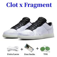 Clot X Fragment X Dunks Low Ranuns Shoes Designer Sneakers Black White FN0315-110 Men Men Trainers Outdoor Sports Shoe 36-45