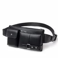 Designer Belt Bag Mobile Phone Pockets Men's Pu Soft Leather Bagoutdoor Sport Men Shoulder Bag Messenger Packages Chest Bag F241k