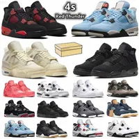 2023 High 4s 4 Basketball shoes Mens Shoes Sail Sneakers patent bred Military Black University Blue Atmosphere Infrared Fire Red Thunder3xQ# A