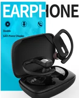 Wireless Earbuds Headphones Sport Earphones with LED Display TWS Stereo Deep Ear Buds with Earhooks Waterproof inEar Builtin Mic1915336