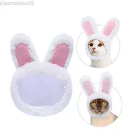 Cat Costumes Cute Costume Bunny Rabbit Hat with Ears for Cats Small Dogs Party Costume Accessory Headwear Pet Headband Hat for Cat AA230321