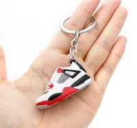 Keychains Lanyards 3D Mini Basketball Shoes Aj Three Nsional Keychain Star Sneakers Pendant Car Personality Creative Bag Small Dro6513401