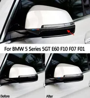 Carbon Fiber Stickers Car Rearview Mirror Antirub Trim Strips AntiCollision Stickers For BMW E60 F10 F07 F01 5 Series 5GT6455334