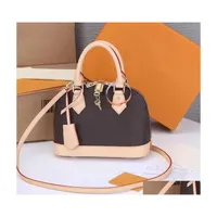Evening Bags Alma Bb Shell Bag Luxury Designer Handbags Women Shoder Handbag With Key Lock Strap 25 Drop Delivery Lage Accessories Dh1Io