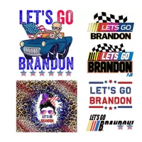 Party Favor Lets Go Brandon Transfer Sticker For Cloth Thermo Stickers Heat Graphices Clothing Appliques Drop Delivery Home Garden F Dh0Oe