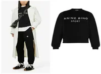 Anine Bing Women Designer Sweatshirt Letter Sports Leisure Plush Round Neck Sweater Fashion Fleece Pullover Hoodie7453475