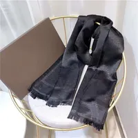 Silk Scarf Fashion Man Women 4 Season Shawl Scarf Letter Scarves Size 180x70cm 6 Color High Quality173B
