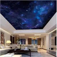 Whole-Interior Ceiling 3D wallpaper custom murals wallpaper Fantasy night starry sky zenith ceiling mural wall paper for walls246A