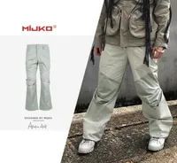 Men039s Pants Mijko Men039s y Women039 New Products Gaojie Non Paf 31 Pantalones de color de contraste de deconstrucción plisada Men6477595