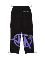 Мужские джинсы y2k хип -хоп печать черные брюки 2023 Новый харадзюку модный панк -рок широкая брюки уличная одежда Y2303
