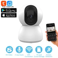 IP Cameras 1080P Tuya Smart Mini WiFi Camera Indoor Wireless Surveillance Auto Tracking Of Human Home Security CCTV Baby Pet Monitor 230320