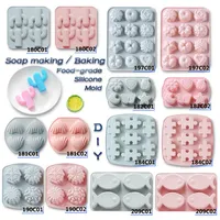 Kinds Silicone Oven Baking moulds Non-Stick DIY Chocolate Pudding Cookie Biscuit Ice Pastry Cake Heat Resisting Home Kitchen Suppl228E