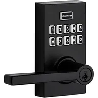 SmartCode 917 Keypad Keyless Entry Contemporary Residential Electronic Lever Lock Deadbolt Alternative with Halifax Door Handle and SmartKey Security