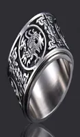 Cluster Rings Silver Original Creative Dragon Pattern Chinese Elements Without Inlay Big Domineering Exaggerated Niche Design Men3685229