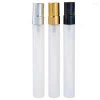 Storage Bottles 50pcs 10ml Portable Silver Black Glass Refillable Perfume Bottle With Atomizer Empty Cosmetic Containers Sprayer For Travel