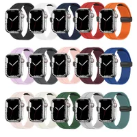 Correa para Apple Watch Ultra Band 49 mm 44 mm 45 mm 41 mm 44 mm 42 mm 38 mm 45 mm Pulsero magnético de silicona Serie 8 SE 7 6 5 3
