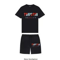 Men's T-Shirts Brand TRAPSTAR Men's Clothing T-shirt Tracksuit Sets Harajuku Tops Tee Funny Hip Hop Color T Shirt Beach Casual Shorts Set