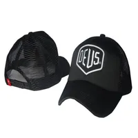 Deus Ex Machina Baylands Trucker Cap black Mototcycles hats mesh baseball cap casquette Strapback caps242Y