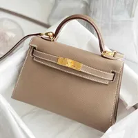 Designer Handbags Herms Kely Bags Genuine Leather Second Generation Mini Bag for Women New Style Fashion Versatile Bag Handheld One Shoulder ObliquePS4HPS4H