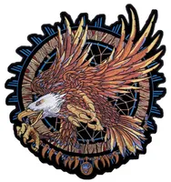 New Arrival Dream Catcher Bald Eagle Embroidered Biker Patch MC Man Motorcycle Jacket Biker Vest Patches For Clothing Iron on 4765320