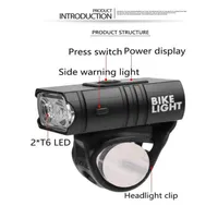 DishyKooker 2 T6 LED Bicycle Light High Brightness USB Rechargeable Bike Light for Outdoor267i