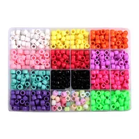 LDPF Beads Kit 12 colors 8mm Glass Seed Beads Pony Beads with Hole for DIY Craft Friendship Bracelet Necklace Jewelry Making256f