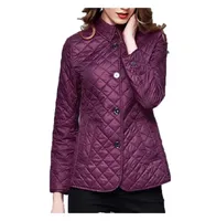 2022 Designers Women Jackets Fashion England Long Coat cotton Slim Jacket British Style Plaid Quilting Padded Parkas Black red Mul9057618