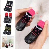 Dog Apparel Waterproof Pet Shoes Anti-slip Rain Snow Boot Footwear Thick Warm For Small Cats Dogs Puppy Socks Booties Cute