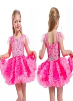 Cute Short Girls Pageant Dresses With Feathers On The Shoulders Little Girl Cupcake Skirt Baby Girl Short Dresses For Birthday Par1701431