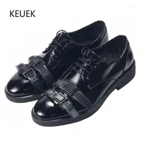 Dress Shoes Punk Leather Men Casual Black Derby Oxfords Genuine Work Outdoor Moccasins Male Wedding 5A