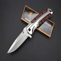 Browning DA43-1 Mirror Steel Tactical Folding Knife 5Cr15Mov 57HRC Outdoor Camping Hunting Survival Pocket Military Utility EDC Co336R