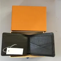 Mens Wallet 2019 Men's Leather With Wallets For Men Purse Wallet Men Wallet with Orange Box Dust Bag288T