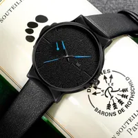 Wristwatches Fashion Men Watch 2023 Rose Gold Dial Quartz Wristwatch Leather Strap Simple Male Bracelet Clock Relojes Hombre
