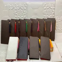 13 color brand Designers Women wallets card holders wristle handbag bag High quality purse passport ID credit Luxurys men cowhide 291W