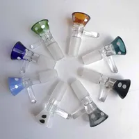 Glass Bowl Funnel Slide With Handle Slides Smoking Tools Accessories 2 Styles 14mm 18mm For Hookahs Bubbler tobacco water bong Oil Rigs