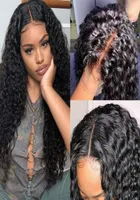 Deep Wave Curly 13x4 Lace Frontal Wigs Brazilian Virgin Human Hair 360 Full Lace Wigs for Women Natural Color7580898