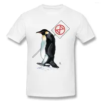 Camisetas para hombres 2023 Camiseta de algodón Camiseta Azul do Planeta Vermelha Pinguim Manifestante Moda Masculina Manga Curta