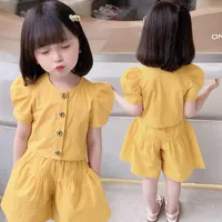 Clothing Sets Girls Summer Suit 2023 Children's Cotton Clothes Kids 2pcs Set Baby Casual Wear Toddler Outfits For 2-9years
