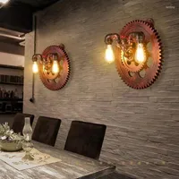 Wall Lamp Loft Retro American Lamps Industrial Style Restaurant Wrought Iron Personality Lnternet Cafe Bar Gear Hose Lights