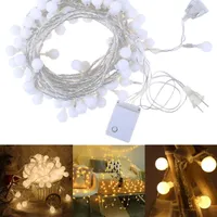 Strings LED 100 Fairy Garland Ball String Lights Waterproof For Christmas Tree Wedding Home Indoor Decoration US PlugLED