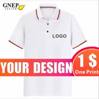 Men's Polos Polo Shirt Custom Men's Casual Business Formal Wear Embroidery Short-Sleeved Lapel Solid Color Blouse GNEP2023 Quality