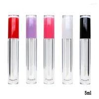 Storage Bottles 5ml Lip Gloss Tubes Fully Transparent Bottle Lipgloss Tube For Lipstick Travel Empty Refillable Cosmetics Container