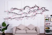 Silk flowers fake Magnolia Wedding Decorations Ivy Vine wreath Artificial Flowers Arch Decor with Green Leaves Hanging Wall flower6479992