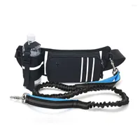 Outdoor Bags 1PC Waterproof Walking Waist Bag Fanny Pack With Hands Free Dog Leash Elastic Belt For Sports Running Jogging