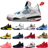 2023 J4 TopQuality Jordns Jumpman 4 4s Black Cat Men Retro Basketball Shoes Cactus Jack Bred Loyal Blue Fire Red Trainers Sports
