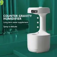 Upgrade 800ml Home Car Air Humidifier Diffuser Desktop Anti-gravity Humidifiers Car Air Freshener Fogger 4H Power-off Protection LED