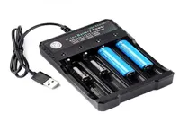 USB 18650 Battery Charger 1 2 3 4 Slots AC 110V 220V Dual Charging For 37V Rechargeable Lithium Batterys6255381