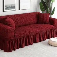 Waterproof Solid Color Elastic Sofa Cover For Living Room Printed Plaid Stretch Sectional Slipcovers Sofa Couch Cover L shape LJ20245b
