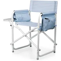 Oniva A Picnic Time Brand Outdoor Directors Chair com mesa lateral, cadeira de praia para cadeira de acampamento de adultos com mesa