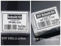 VapJoy Rebuild Kit för TPP DM1 0,2Ohm TPP DM2 0,15Hm spolhuvudreparation Byte DIY Tool Mesh Coil Wire -kit Byggverktyg med bomullsstång Vape POD System Spolar Head Head Head
